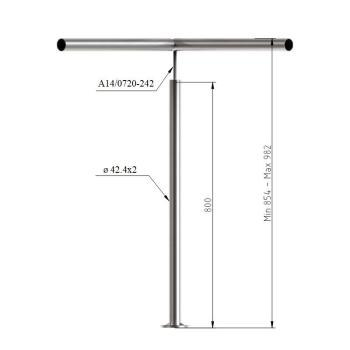 Pfosten Boden 42,4 Geländer Balkon Treppengeländer Steher Rundrohr Edelstahl V2A